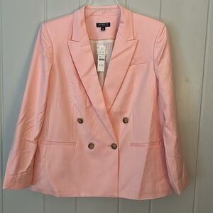 J. Crew Relaxed double-breasted blazer in city twill BX785 Size 8 Pink